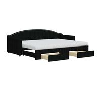 vidaXL Somier convertible con cajones, color , 80x200 cm, tapizado en tela