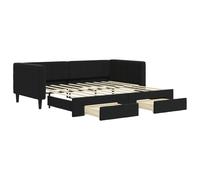 vidaXL Somier convertible con cajones, color , 90x190 cm, tapizado en terciopelo