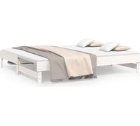 vidaXL Somier convertible diario, blanco, 2 unidades (100x200 cm), madera maciza de pino