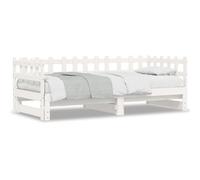 vidaXL Somier convertible diario, blanco, 2 unidades (90x190 cm), madera maciza de pino