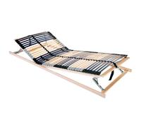 vidaXL Somier de lamas Manual Marrón 80 x 190 cm Madera de Haya Sólida