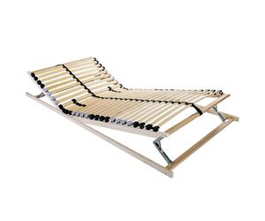 vidaXL Somier de lamas Manual Marrón 80 x 190 cm Madera de Haya Sólida