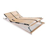 vidaXL Somier de láminas 80x200 cm 28 listones 7 zonas - Base de cama