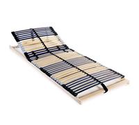 vidaXL Somier Láminas 42 Listones 7 Regiones Madera 80x200 cm Mueble Cama