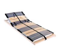 vidaXL Somier de láminas sin colchón con 42 listones 7 zonas 90x200 cm
