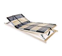 vidaXL Somier de láminas sin colchón con 42 Listones 7 Zonas 90x200 cm