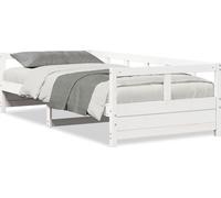 vidaXL Somier diario sin colchón, blanco, 80x200 cm, madera maciza de pino