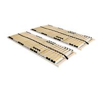 vidaXL Somieres de láminas con 28 listones 7 zonas 2 uds 70x200 cm