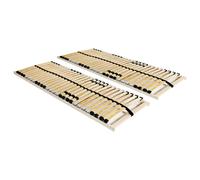 vidaXL Somieres de láminas con 28 listones 7 zonas 2 uds 80x200 cm