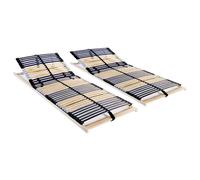 vidaXL Somieres de láminas con 42 listones 7 zonas 2 uds 70x200 cm
