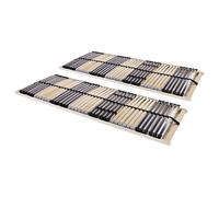 vidaXL Somieres de láminas con 42 listones 7 zonas 2 uds 70x200 cm