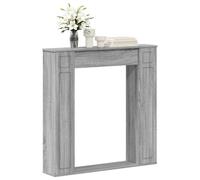 vidaXL Sonoma - Chimenea envolvente gris 100 x 20 x 100 cm, salón, dormitorio, pasillo, rectangular, moderno, decoración elegante, fácil instalación, diseño funcional