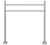 vidaXL Soporte de acero inoxidable para 2 buzones de exterior