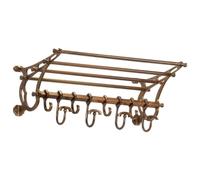 vidaXL Soporte de equipaje con perchas de pared aluminio