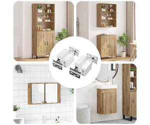 vidaXL Soporte de gabinete colgante 2 pcs 70 x 48 x 19 mm
