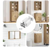 vidaXL Soporte de gabinete colgante 261 uds. 70 x 48 x 19 mm