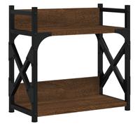 vidaXL Soporte de Impresora 2 Niveles, Estante de Almacenamiento, Estante para Impresora de Escritorio, Organizador de Archivos, Marrón Roble