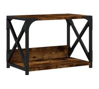 vidaXL Soporte de Impresora 2 Niveles, Estante para Impresora de Escritorio, Organizador de Archivos, Estante de Almacenamiento, Roble Ahumado