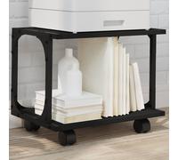 vidaXL Soporte de impresora 2 niveles madera negro 41x28x33,5 cm