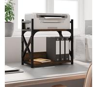 vidaXL Soporte de impresora 2 niveles, estante organizador 40x20x40 cm, marrón roble