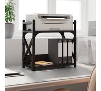 vidaXL Soporte de impresora 2 niveles negro 40x20x40 cm