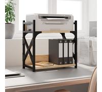 vidaXL Soporte de impresora 2 niveles roble Sonoma 40x20x40 cm