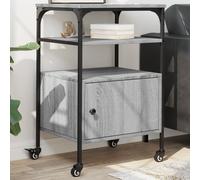 vidaXL Soporte de impresora 3 niveles gris Sonoma 50x40x76 cm