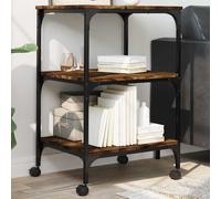 vidaXL Soporte de impresora 3 niveles roble ahumado 50x41x75 cm