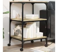 vidaXL Soporte de Impresora 3 Niveles Roble Sonoma 50x41x75 cm