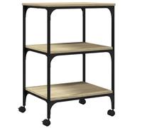 vidaXL Soporte de Impresora 3 Niveles Roble Sonoma 50x41x75 cm
