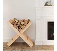 vidaXL Soporte de leña madera maciza de pino 47x39,5x48 cm