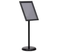 vidaXL Soporte de pie para carteles A3 de aleación de aluminio negro