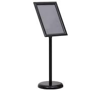 vidaXL Soporte de pie para carteles A3 de aleación de aluminio negro