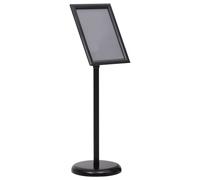 vidaXL Soporte de pie para carteles A4 de aleación de aluminio negro