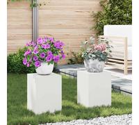 vidaXL Soporte de plantas 2 uds. Blanco 24 x 24 x 35 cm