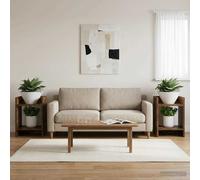 vidaXL Soporte de plantas 2 uds. Roble Ahumado 30 x 30 x 40 cm
