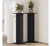 vidaXL Soporte de plantas 2 uds. Roble Negro 30 x 30 x 95 cm