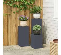 vidaXL Soporte de plantas 3 uds. Gris antracita 24 x 24 x 75 cm