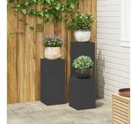 vidaXL Soporte de plantas 3 uds. Negro 24 x 24 x 75 cm