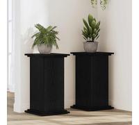 vidaXL Soporte de plantas Roble Negro – moderno y resistente, interior y exterior – 33 x 33 x 60 cm