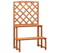 vidaXL Soporte de plantas y enrejado abeto macizo naranja 70x42x120 cm