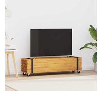 vidaXL Soporte de TV 110 x 30 x 30 cm Marrón Madera de teca maciza