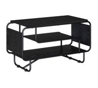 vidaXL Soporte de TV 80 x 36 x 45 cm Roble Negro Madera de ingeniería