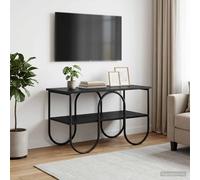 vidaXL Soporte de TV 80 x 40 x 50 cm Roble Negro Madera de ingeniería