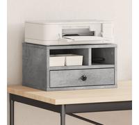 vidaXL Soporte impresora madera ingeniería gris hormigón 40x32x22,5 cm