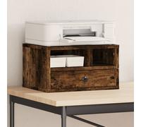 vidaXL Soporte impresora madera ingeniería roble ahumado 40x32x22,5 cm