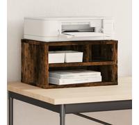 vidaXL Soporte impresora madera ingeniería roble ahumado 40x32x22,5 cm