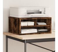 vidaXL Soporte Impresora Madera ingeniería Roble Ahumado 49x40x22,5 cm