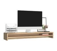 vidaXL Soporte Mesa para Pantalla Contrachapada de Roble 100x24x13cm Color Gris sonoma, Roble ahumado, Marrón roble y mas