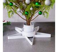 vidaXL Soporte para árbol de Navidad blanco 47x47x13,5 cm